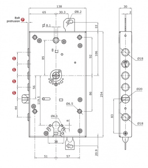 Замок врезной двухсистемный Mul-t-lock OMEGA Plus OFMPB2 фото в интернет-магазине ДорогиеЗамки.рф