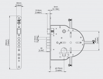 Врезной замок Rav Bariach 507 фото в интернет-магазине ДорогиеЗамки.рф