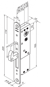 Врезной замок Abloy LC 307/35 фото в интернет-магазине ДорогиеЗамки.рф
