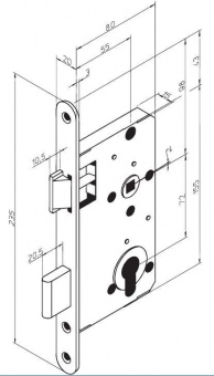 Врезной замок Abloy 4292 фото в интернет-магазине ДорогиеЗамки.рф