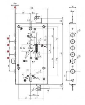 Замок врезной двухсистемный Mul-t-lock MATRIX DFM2 фото в интернет-магазине ДорогиеЗамки.рф