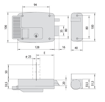 Замок накладной электромеханический CISA 11.610.60.3 фото в интернет-магазине ДорогиеЗамки.рф