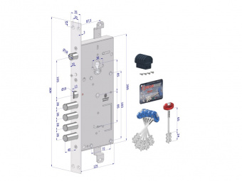 Замок врезной двухсистемный Securemme 1433 фото в интернет-магазине ДорогиеЗамки.рф