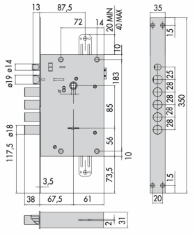 Замок врезной электромеханический CISA 17.535.28 фото в интернет-магазине ДорогиеЗамки.рф