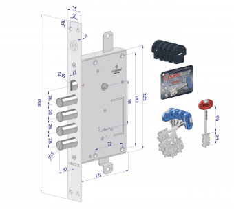Замок врезной Securemme 1403 фото в интернет-магазине ДорогиеЗамки.рф