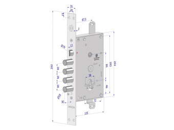 Замок врезной Securemme 1653 фото в интернет-магазине ДорогиеЗамки.рф