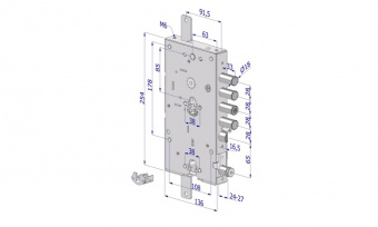 Замок врезной двухсистемный Securemme 2691 фото в интернет-магазине ДорогиеЗамки.рф