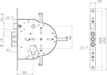 Врезной замок Rav Bariach 606 фото в интернет-магазине ДорогиеЗамки.рф