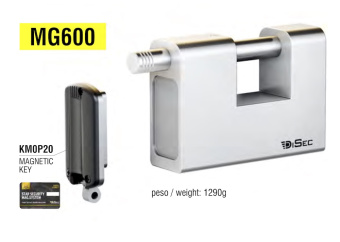 Магнитный навесной замок DiSec MG-600 фото в интернет-магазине ДорогиеЗамки.рф
