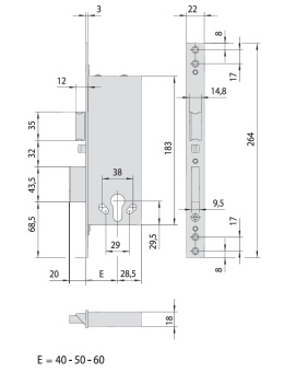 Замок врезной электромеханический CISA 12.011.60 фото в интернет-магазине ДорогиеЗамки.рф
