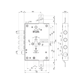 Замок врезной Mottura 84.371W700B фото в интернет-магазине ДорогиеЗамки.рф