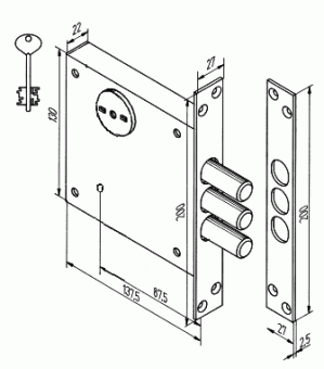 Замок врезной Kerberos 112.21.006/5 фото в интернет-магазине ДорогиеЗамки.рф