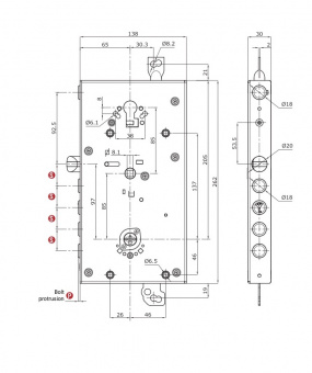Замок врезной Mul-t-lock OMEGA OFCPB2 фото в интернет-магазине ДорогиеЗамки.рф