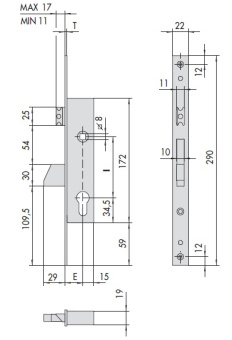Замок врезной механический CISA 46.215.30 фото в интернет-магазине ДорогиеЗамки.рф