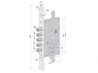 Замок врезной Securemme 1663 фото в интернет-магазине ДорогиеЗамки.рф