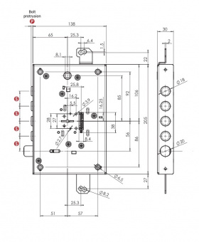Замок врезной Mul-t-lock MATRIX DFM1 фото в интернет-магазине ДорогиеЗамки.рф